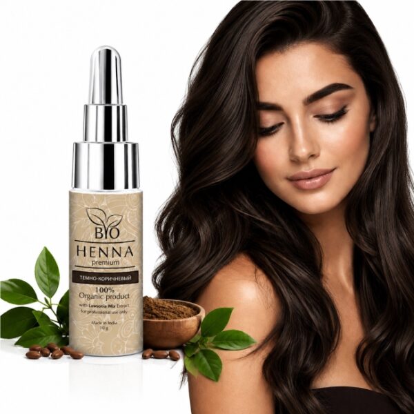 Bio Henna Premium tumepruun, 10 ml