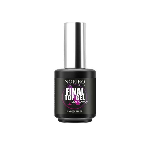 NORIKO Nails FINAL TOP Gel No Wipe HEMA-, di-HEMA, TPO vaba , 15 ml